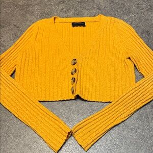 Women’s Yellow Cropped Sweater